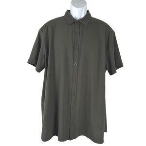Bylt Vista Short Sleeve Shirt Mens‎ 2XL Green Short Sleeve Button Front TP-3316